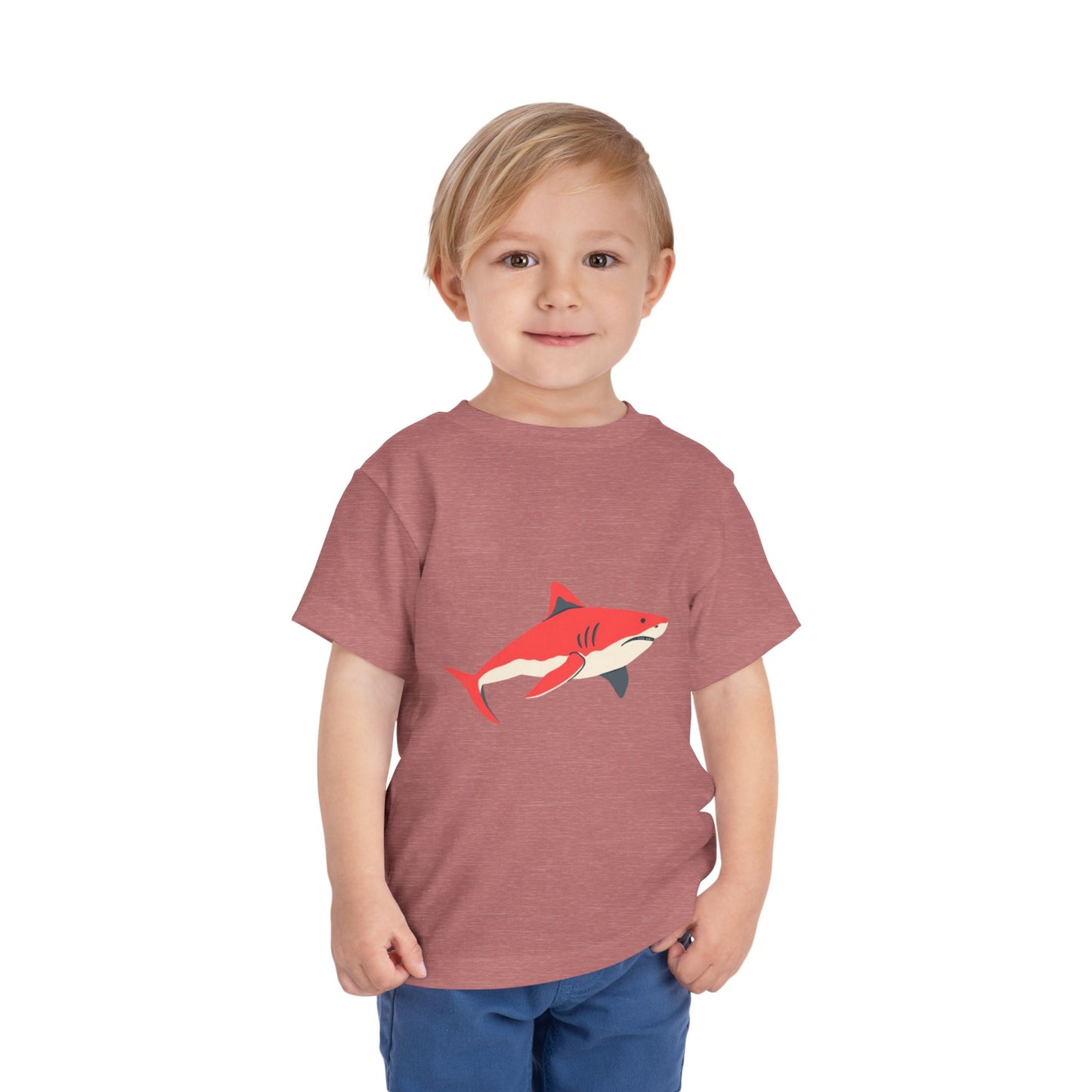Toddler Tee — Cute Red Shark Graphic Kids Shirt