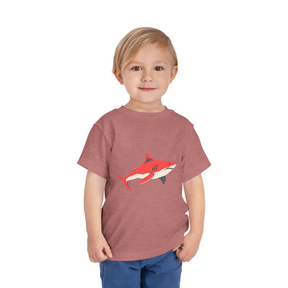 Toddler Tee — Cute Red Shark Graphic Kids Shirt