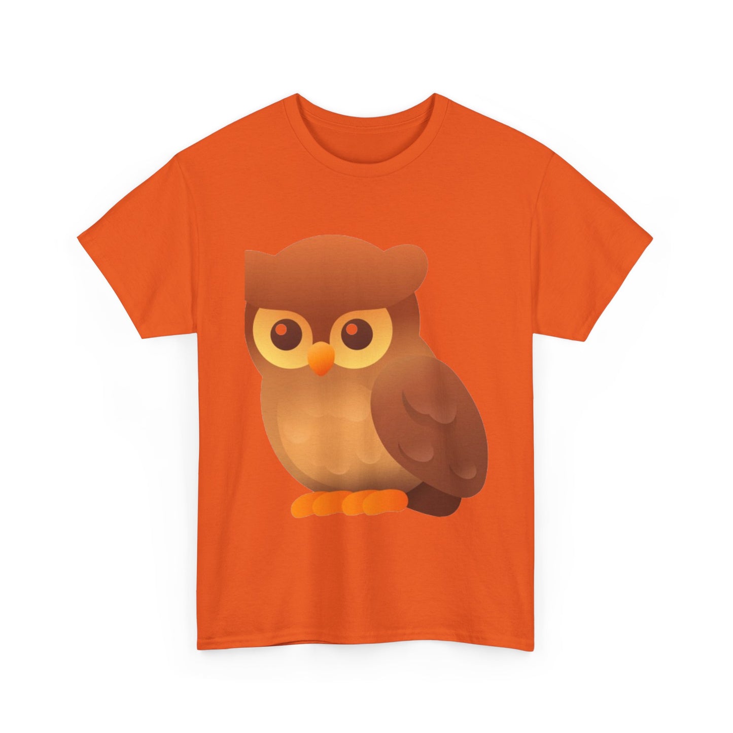 Cute Owl Graphic Tee — Whimsical Brown Owl Design