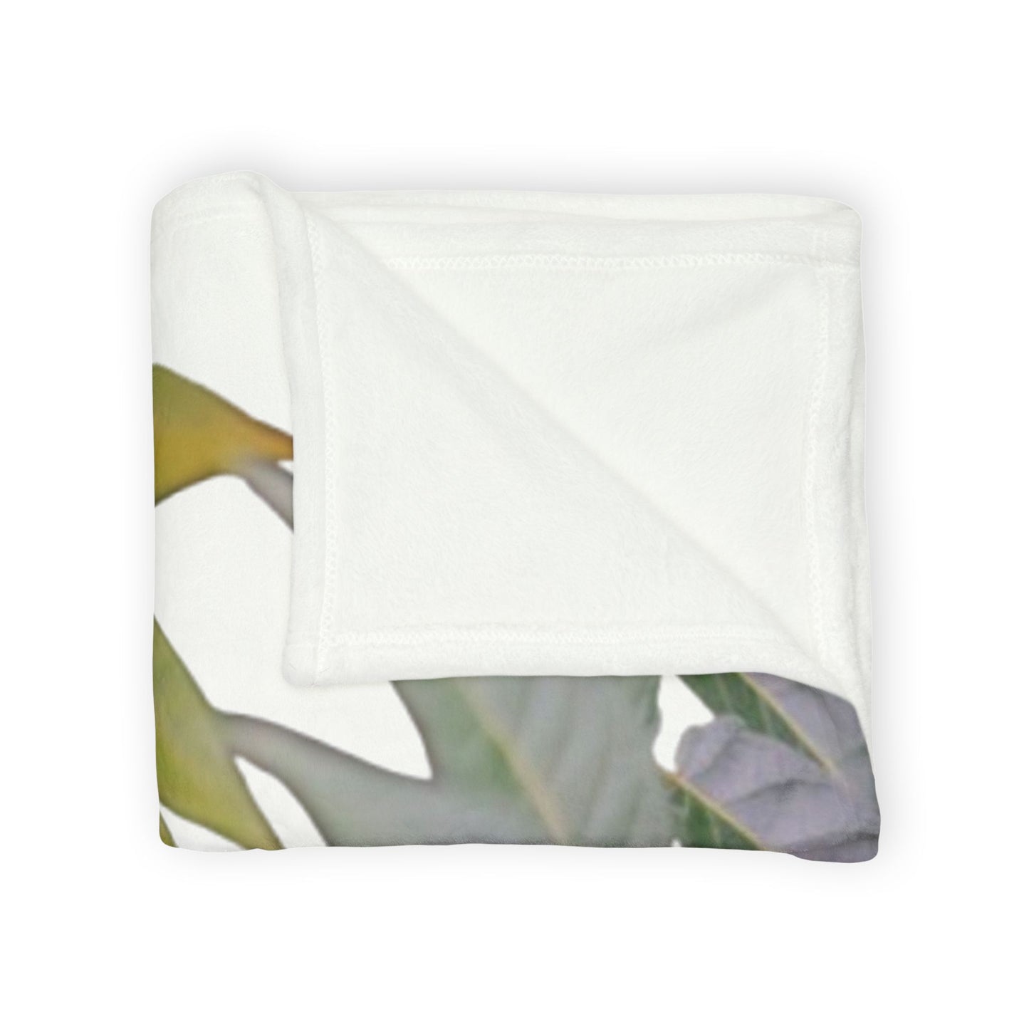 Tropical Fern Throw Blanket — Botanical Green Leaf Soft Polyester Blanket