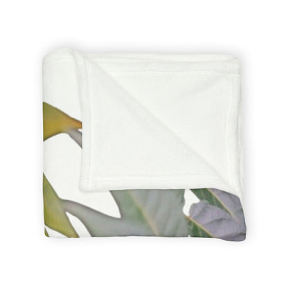 Tropical Fern Throw Blanket — Botanical Green Leaf Soft Polyester Blanket