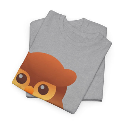 Cute Owl Graphic Tee — Whimsical Brown Owl Design