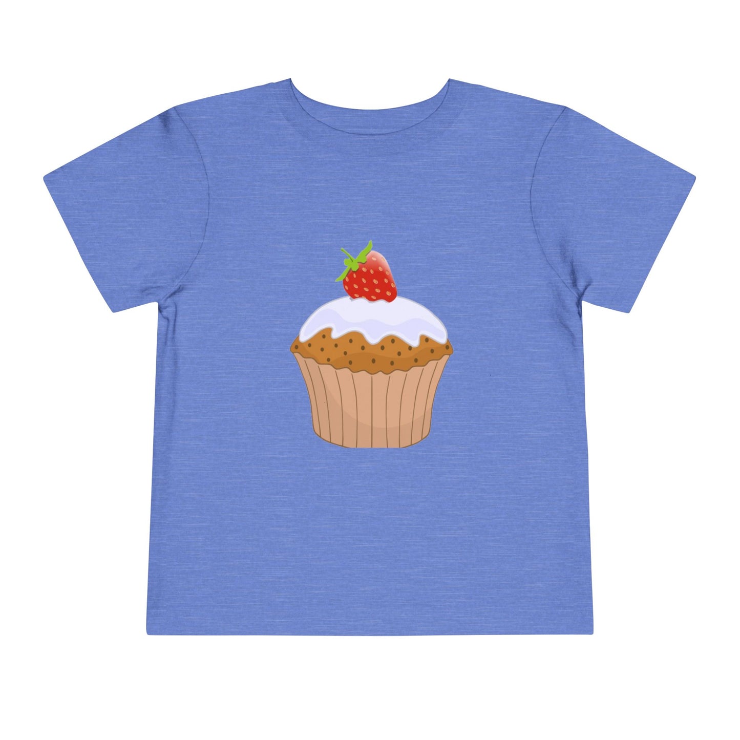 Toddler Tee with Cute Strawberry Cupcake Graphic
