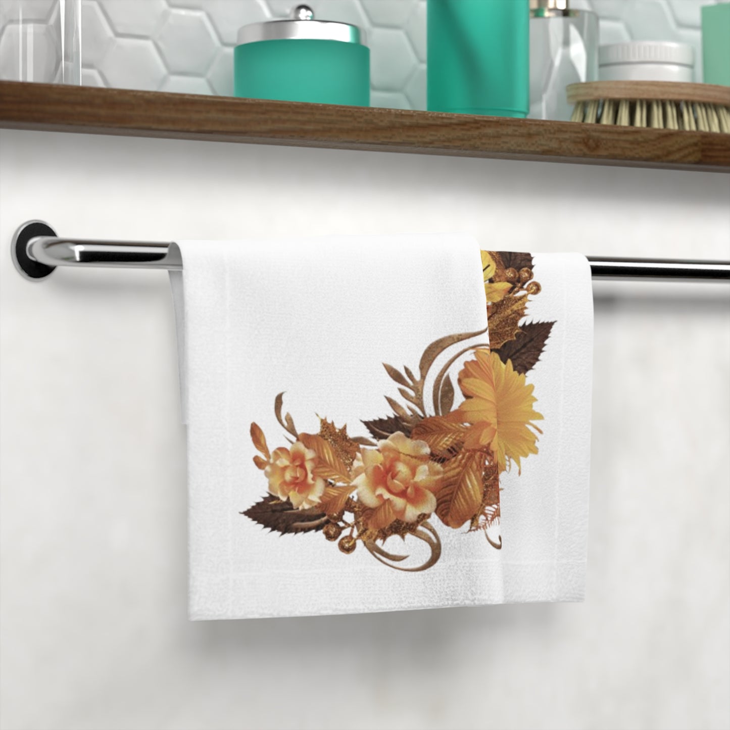 Autumn Floral Face Towel — Golden Daisy Corner Design