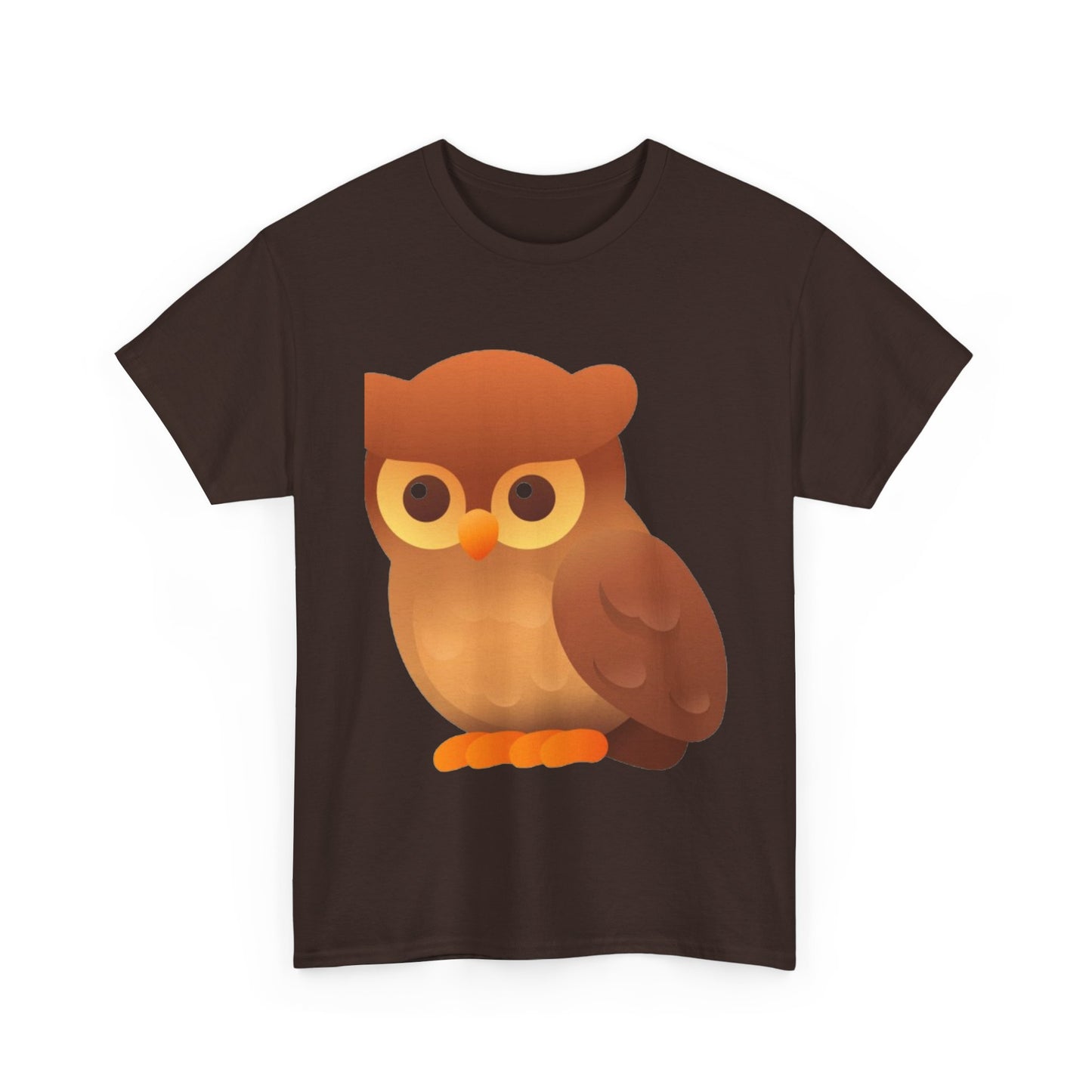 Cute Owl Graphic Tee — Whimsical Brown Owl Design