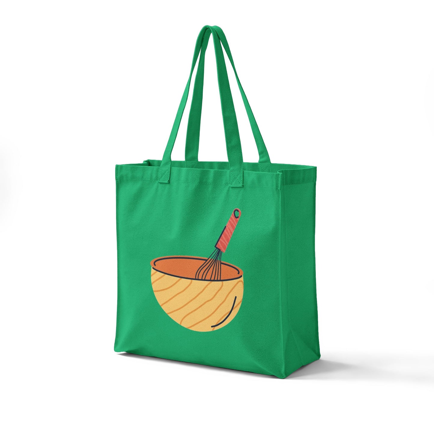 Canvas Tote Bag — Whisk & Mixing Bowl Kitchen Grocery Tote