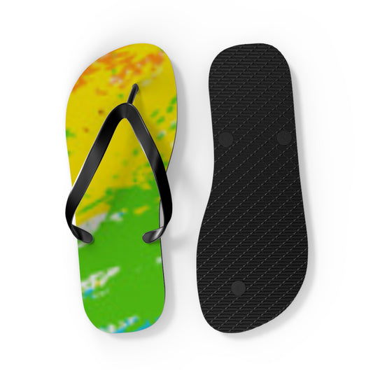 Tropical Tie-Dye Flip Flops — Colorful Summer Beach Sandals
