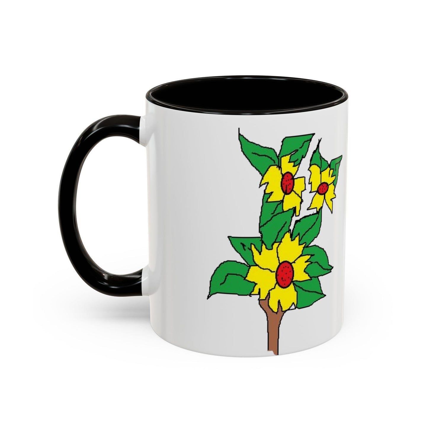Yellow Flower Bouquet Mug — Colorful Floral Coffee Cup (11oz & 15oz)