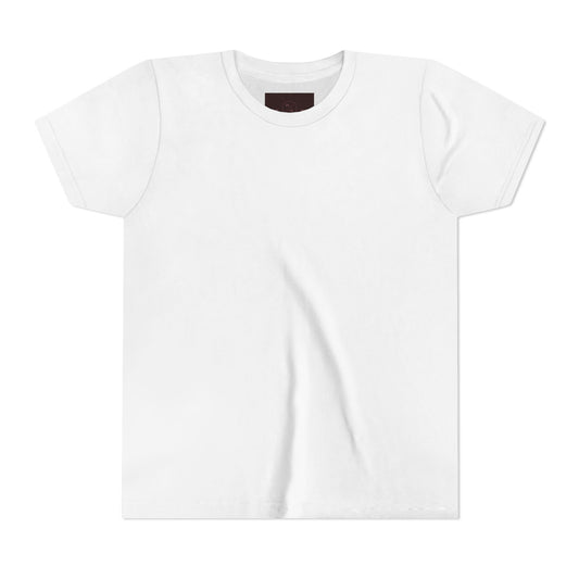 Youth Tee — Chocolate Brown Floral Dahlia Graphic