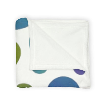 Colorful Bubble Polka Dot Blanket — Soft Polyester Throw