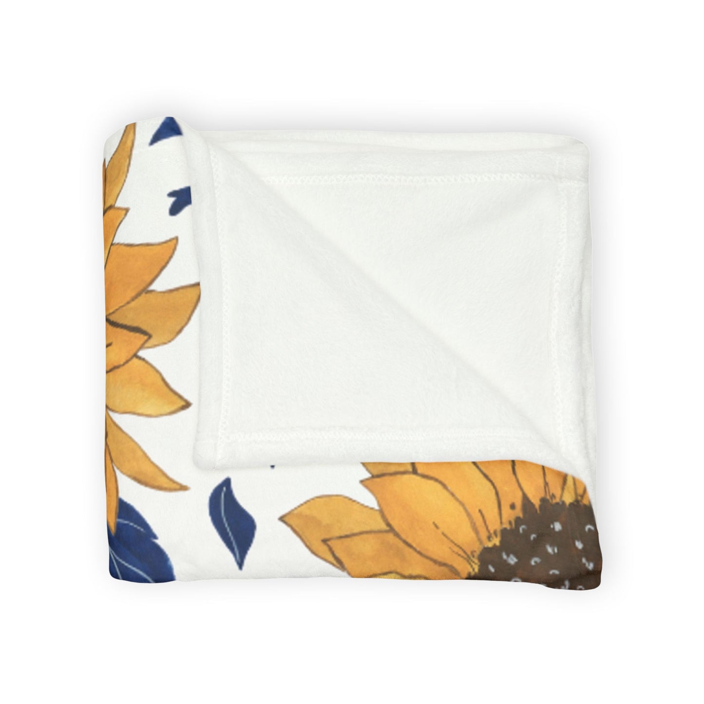 Sunflower Pattern Soft Polyester Blanket — Yellow Floral Throw for Living Room, Bedroom & Gift