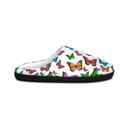 Butterfly Pattern Women's Indoor Slippers — Colorful Cozy House Shoes