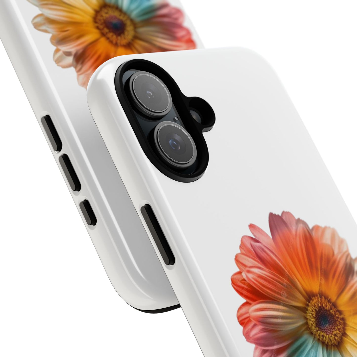 Tough Phone Case — Rainbow Daisy Floral Protective Cover