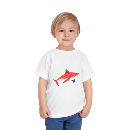 Toddler Tee — Cute Red Shark Graphic Kids Shirt