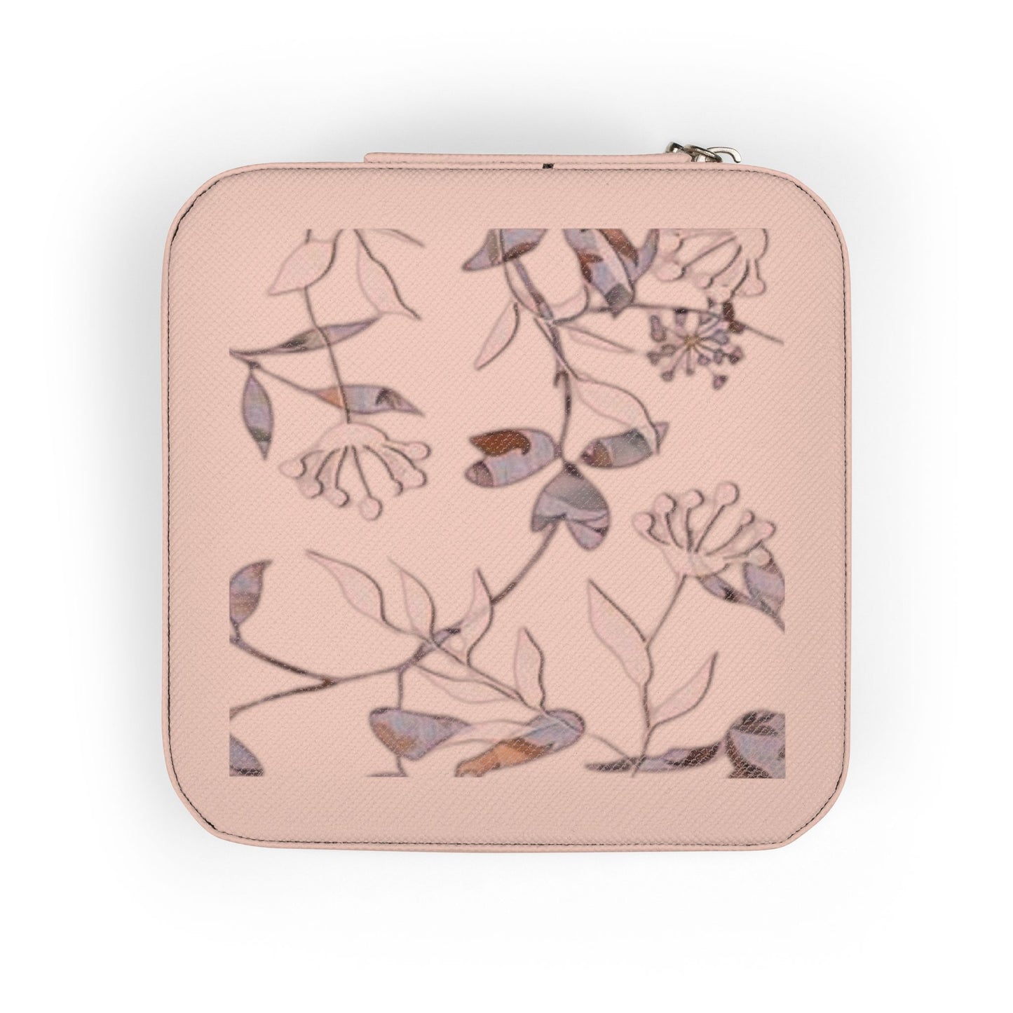 Blush Floral Jewelry Travel Case – Compact Travel Jewelry Organizer