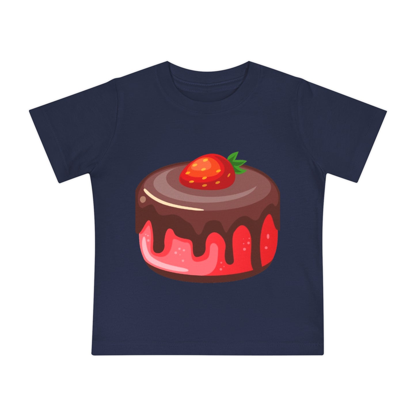 Baby T-Shirt — Cute Strawberry Chocolate Cake Graphic