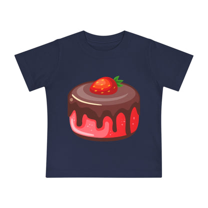 Baby T-Shirt — Cute Strawberry Chocolate Cake Graphic