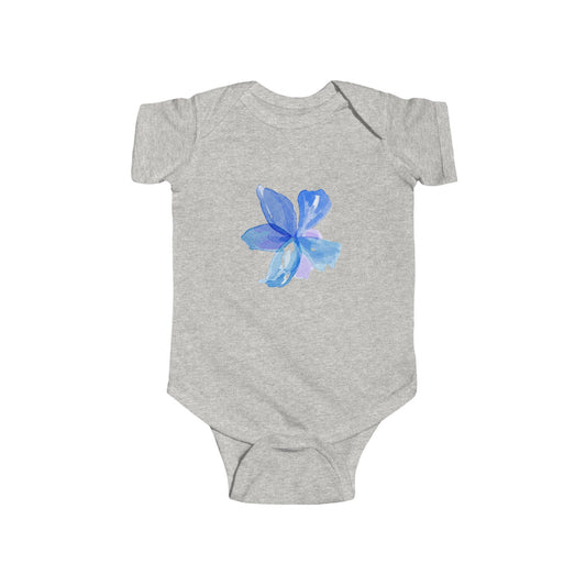 Blue Watercolor Flower Infant Bodysuit