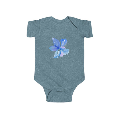 Blue Watercolor Flower Infant Bodysuit