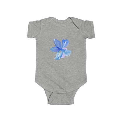 Blue Watercolor Flower Infant Bodysuit