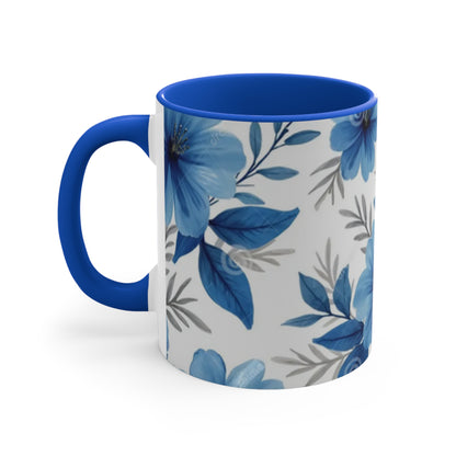 Blooming Tulip Accent Mug, Floral Coffee Cup, Gift for Gardeners, Spring Decor, Mother's Day Present, Flower Lover's Mug