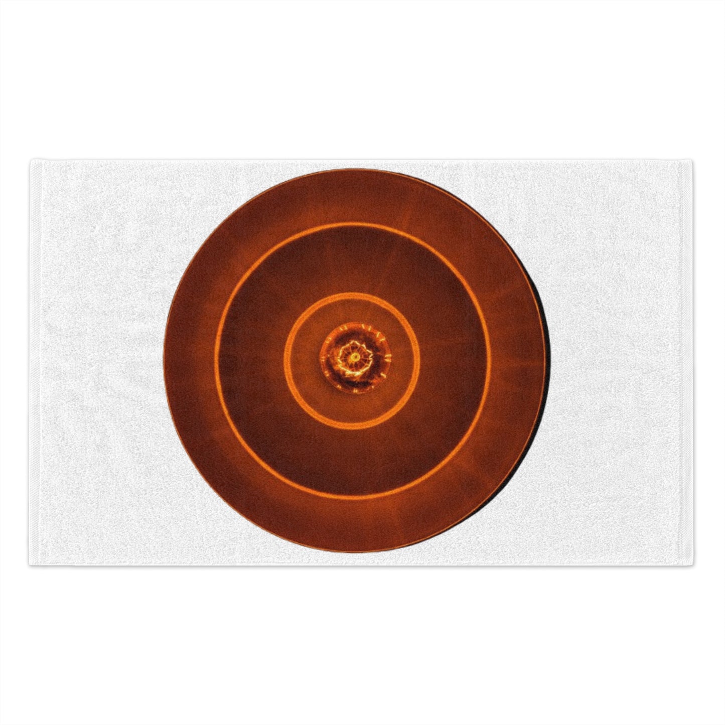 Rally Towel — Burnt Orange Concentric Target Design (11x18)