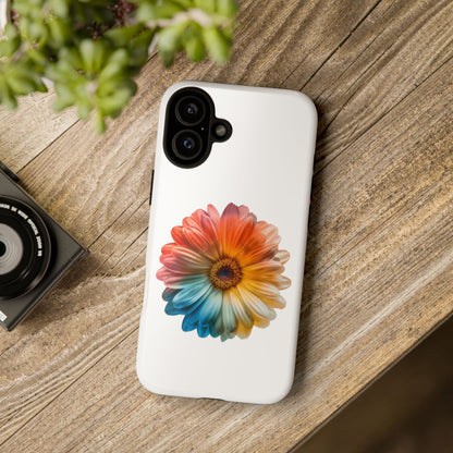 Tough Phone Case — Rainbow Daisy Floral Protective Cover