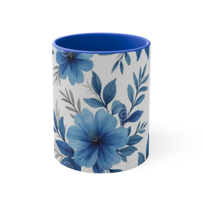 Blooming Tulip Accent Mug, Floral Coffee Cup, Gift for Gardeners, Spring Decor, Mother's Day Present, Flower Lover's Mug