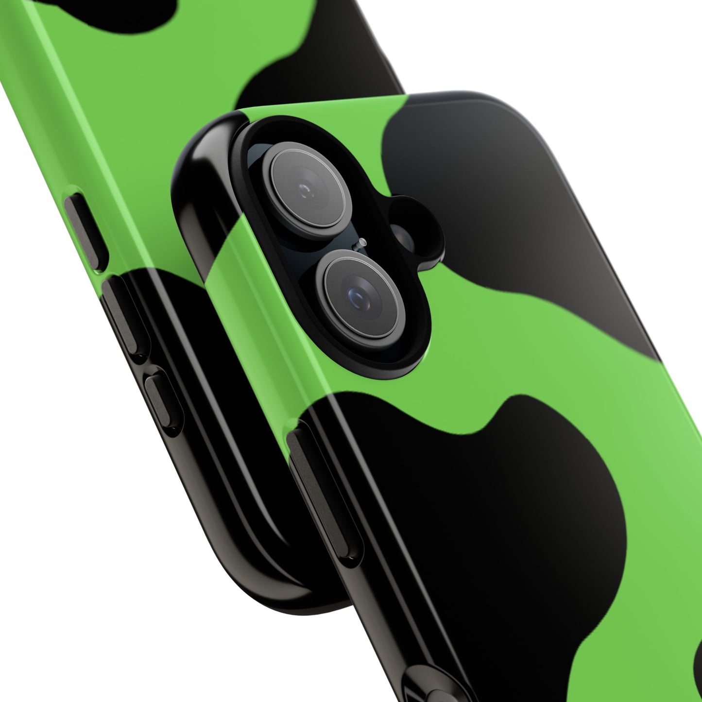 Green Camo Phone Case — Glossy Protective Tough Case