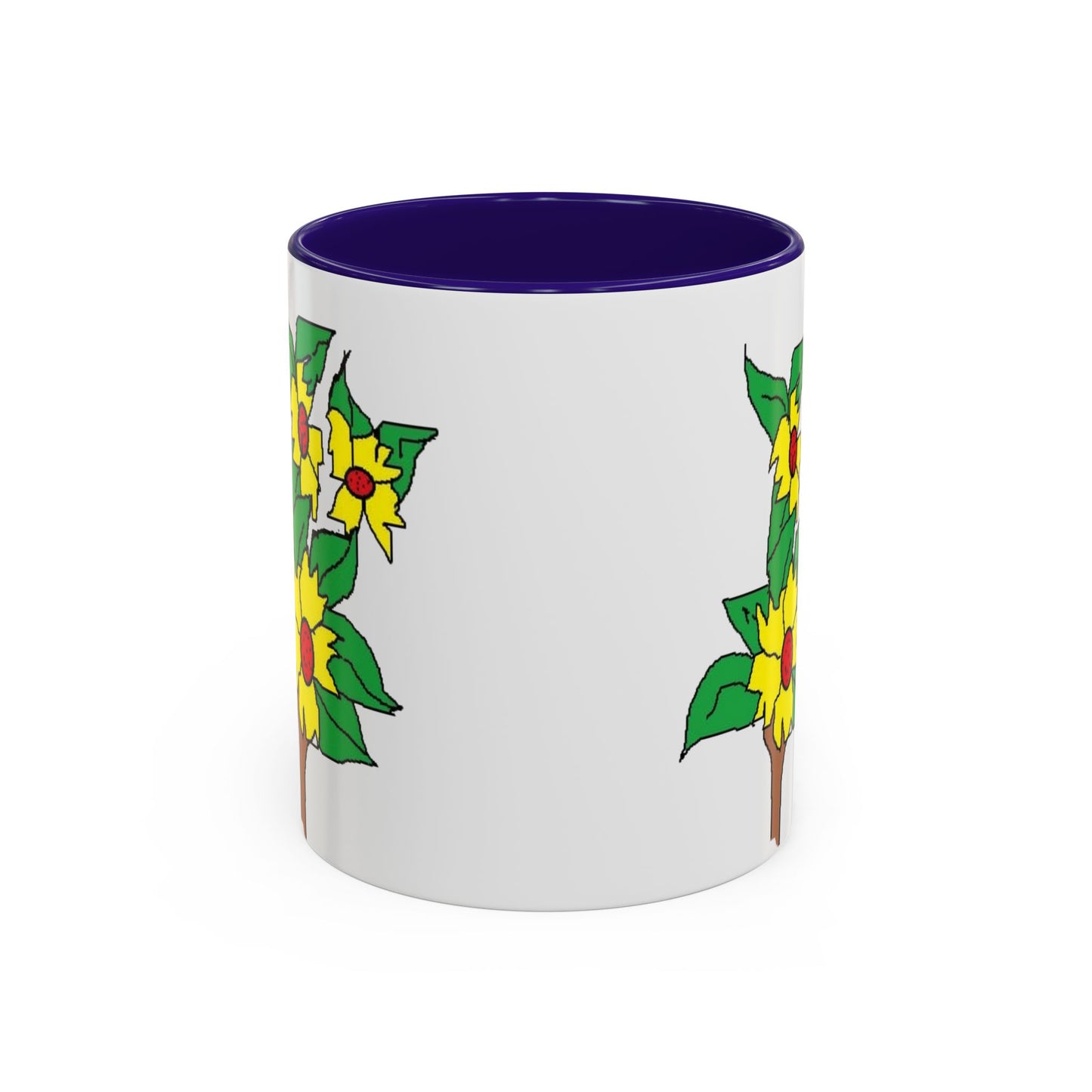 Yellow Flower Bouquet Mug — Colorful Floral Coffee Cup (11oz & 15oz)