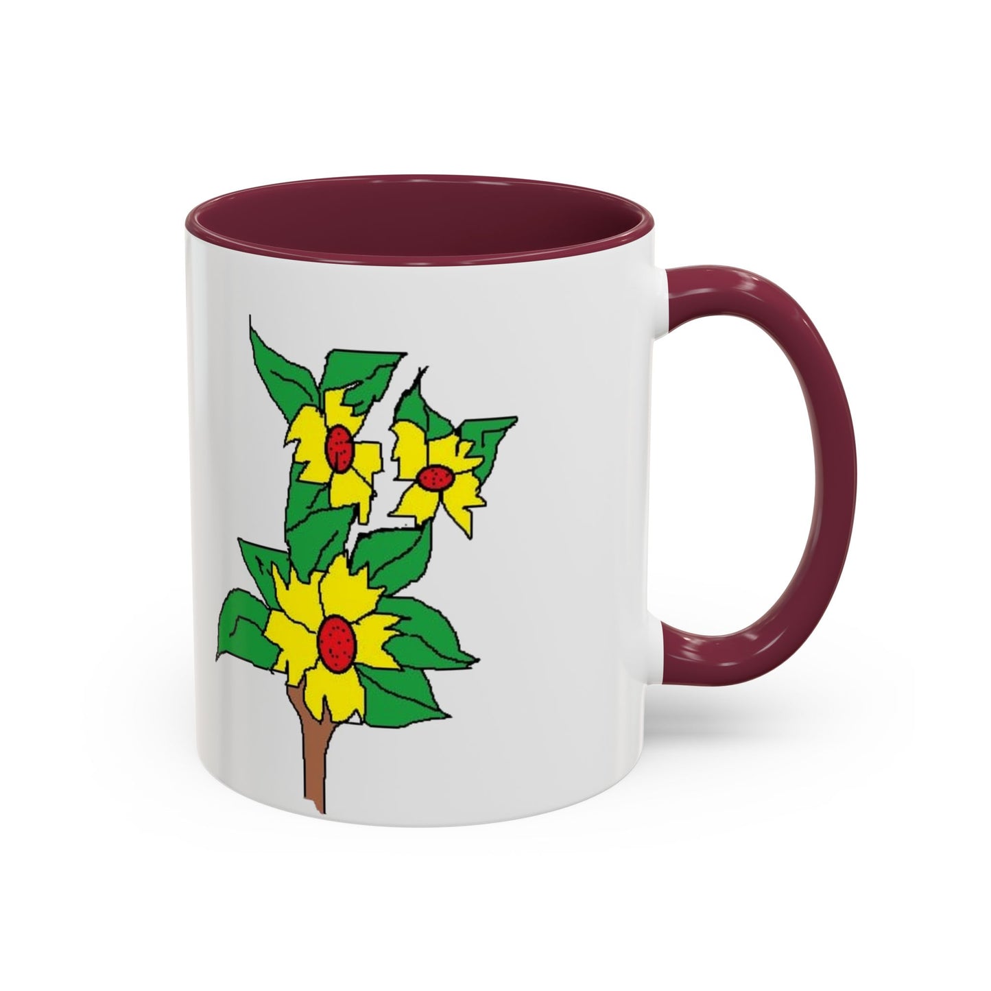 Yellow Flower Bouquet Mug — Colorful Floral Coffee Cup (11oz & 15oz)