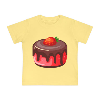 Baby T-Shirt — Cute Strawberry Chocolate Cake Graphic