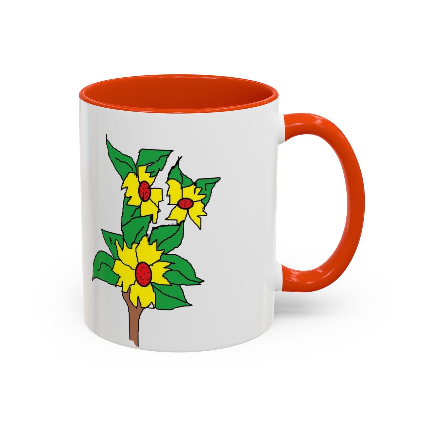 Yellow Flower Bouquet Mug — Colorful Floral Coffee Cup (11oz & 15oz)