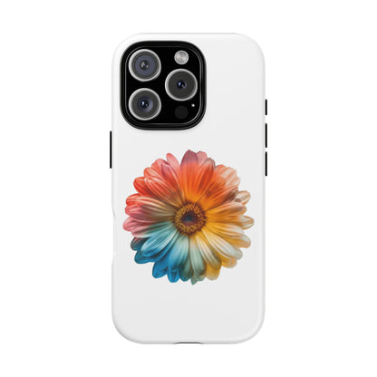Tough Phone Case — Rainbow Daisy Floral Protective Cover