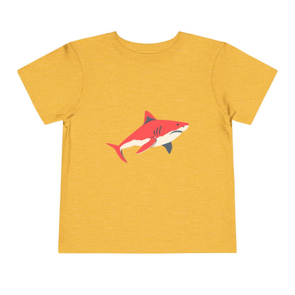 Toddler Tee — Cute Red Shark Graphic Kids Shirt