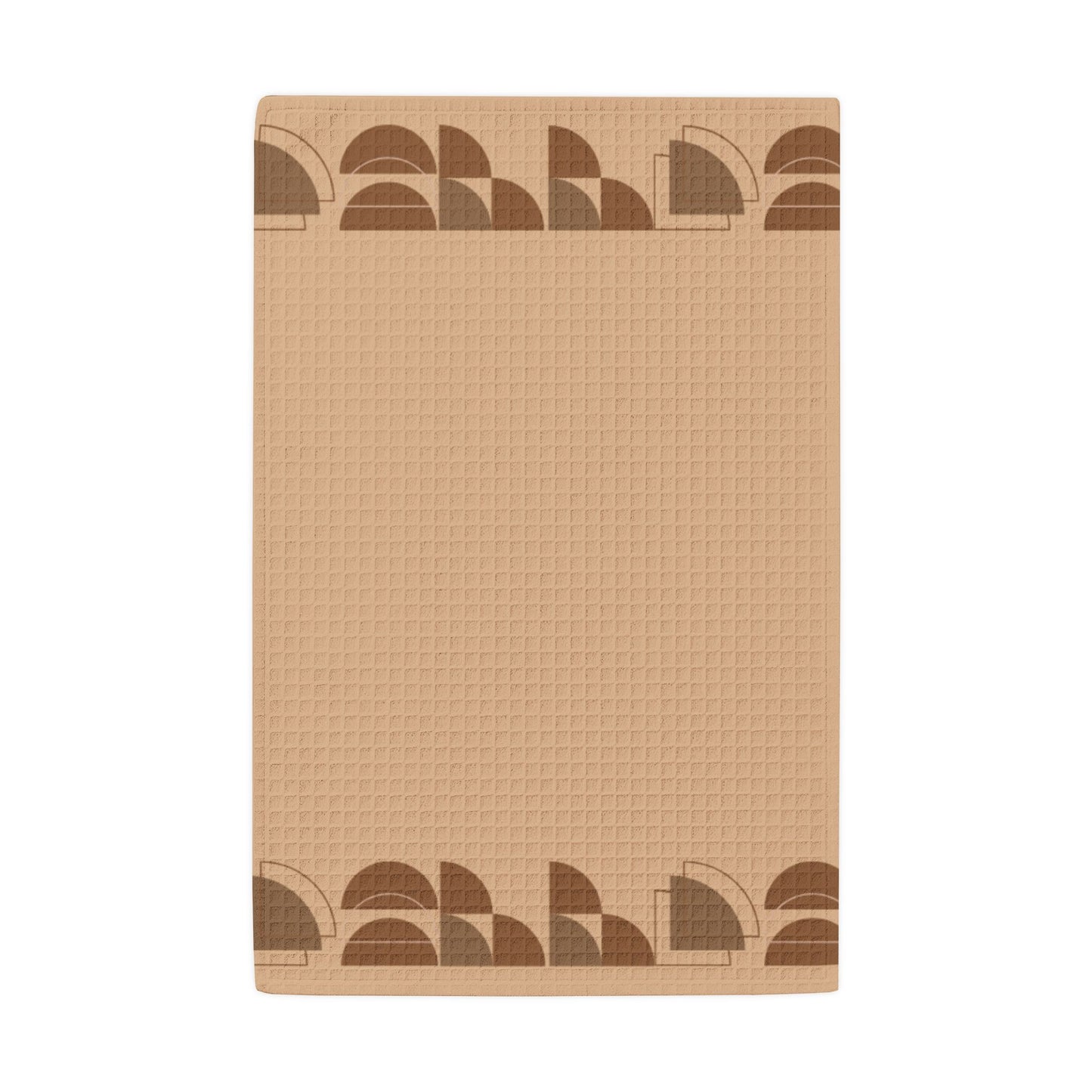 Mid-Century Geometric Waffle Weave Kitchen Towel