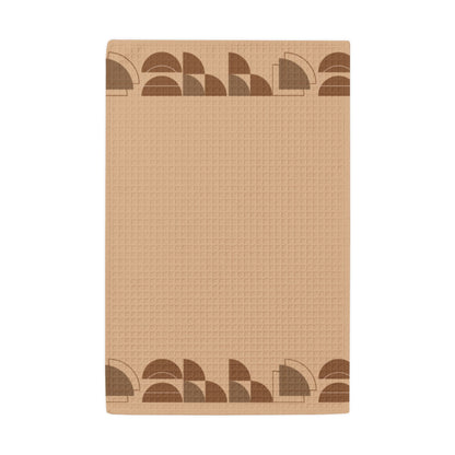 Mid-Century Geometric Waffle Weave Kitchen Towel