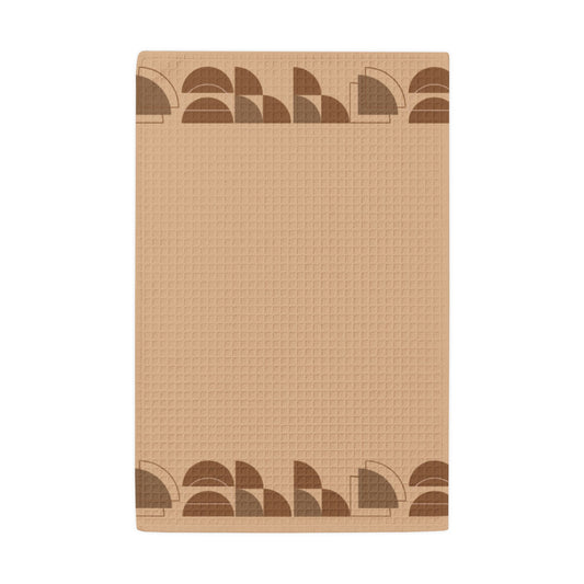 Mid-Century Geometric Waffle Weave Kitchen Towel