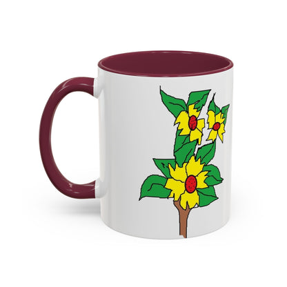 Yellow Flower Bouquet Mug — Colorful Floral Coffee Cup (11oz & 15oz)