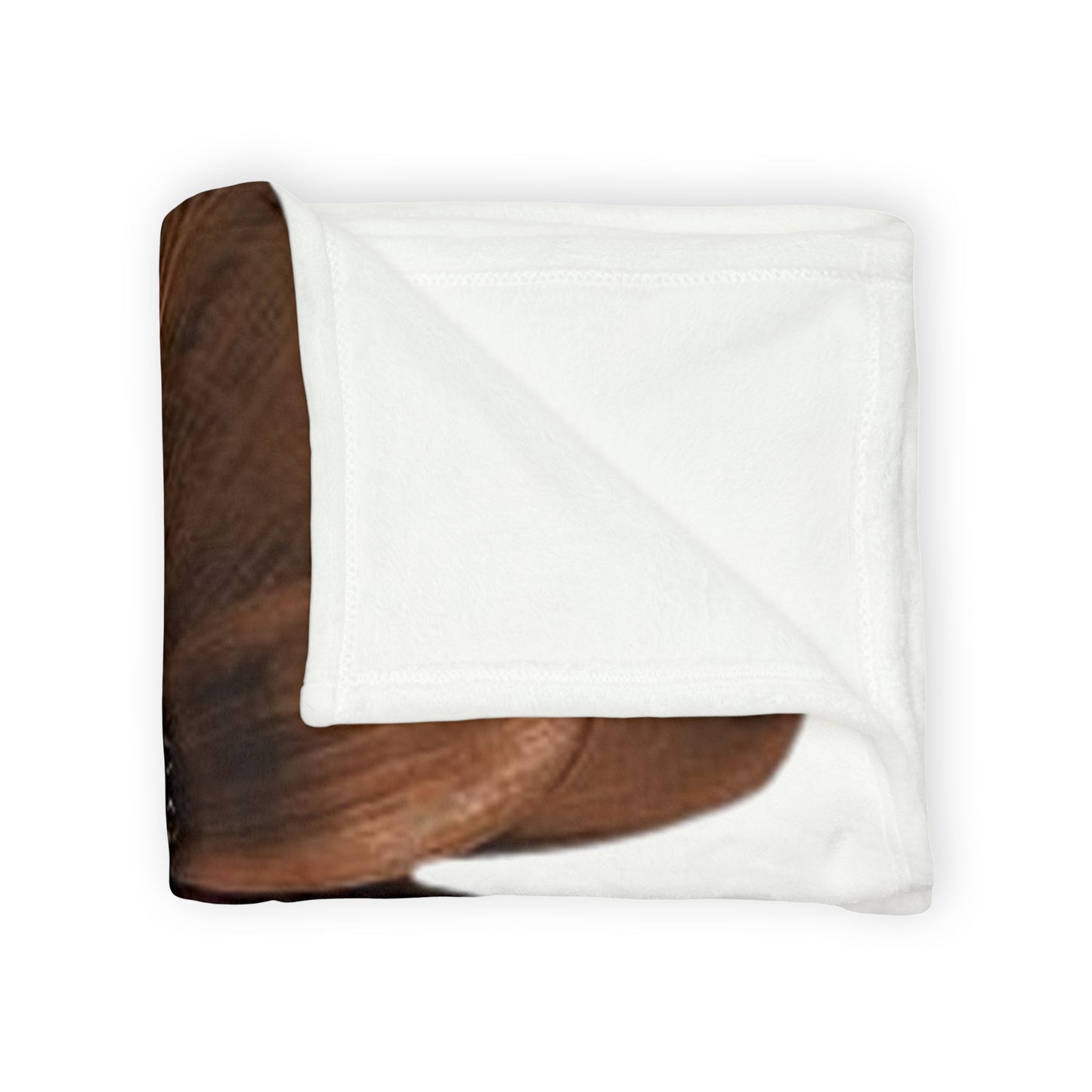 Brown Floral Plush Blanket — Cozy Decorative Throw for Living Room & Bedroom