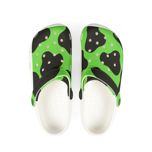Green Camouflage EVA Foam Clogs — Lightweight Slip-On Garden & Beach Shoes