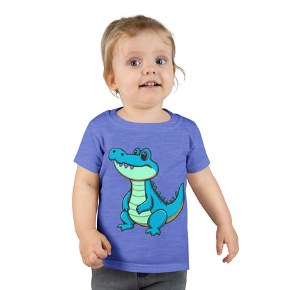 Cute Blue Alligator Toddler T-Shirt – Cartoon Crocodile Tee for Kids