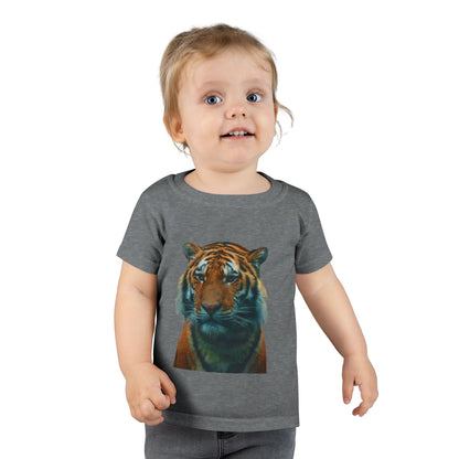 Toddler T-Shirt — Realistic Tiger Portrait Kids Tee