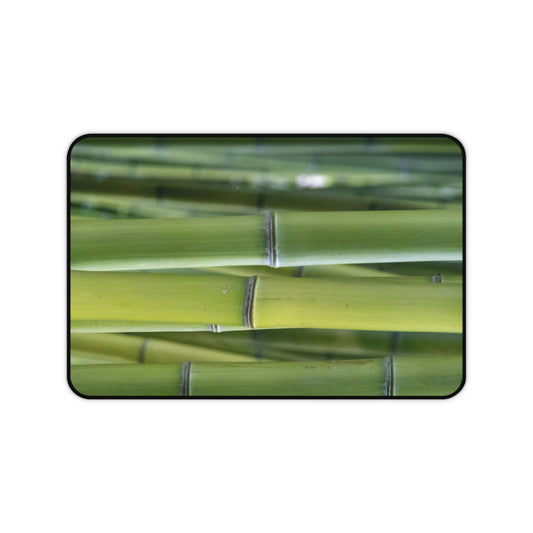 Bamboo Pattern Desk Mat — Green Zen Office Mouse Pad