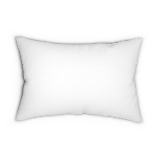 White Morning Glory Floral Lumbar Pillow - Botanical Accent Pillow