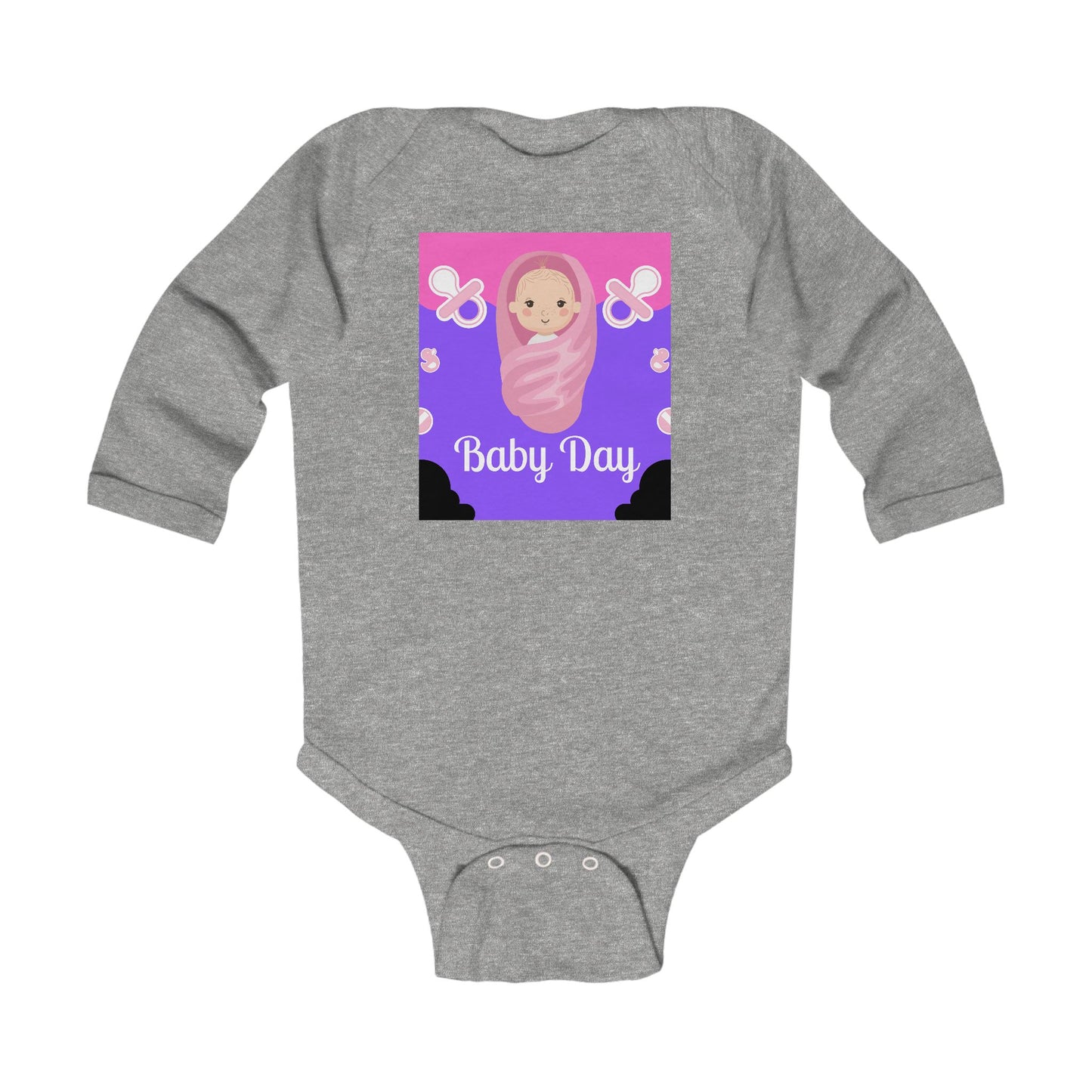 Infant Bodysuit - "Baby Day" Swaddle Design, Cute Newborn Gift