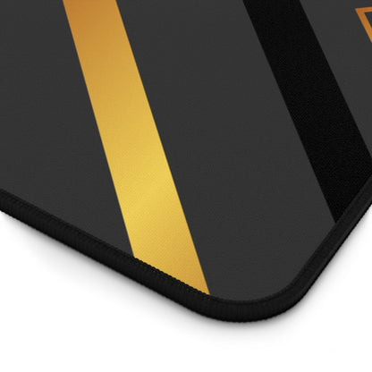 Desk Mat — Black & Gold Geometric Luxury Desk Pad