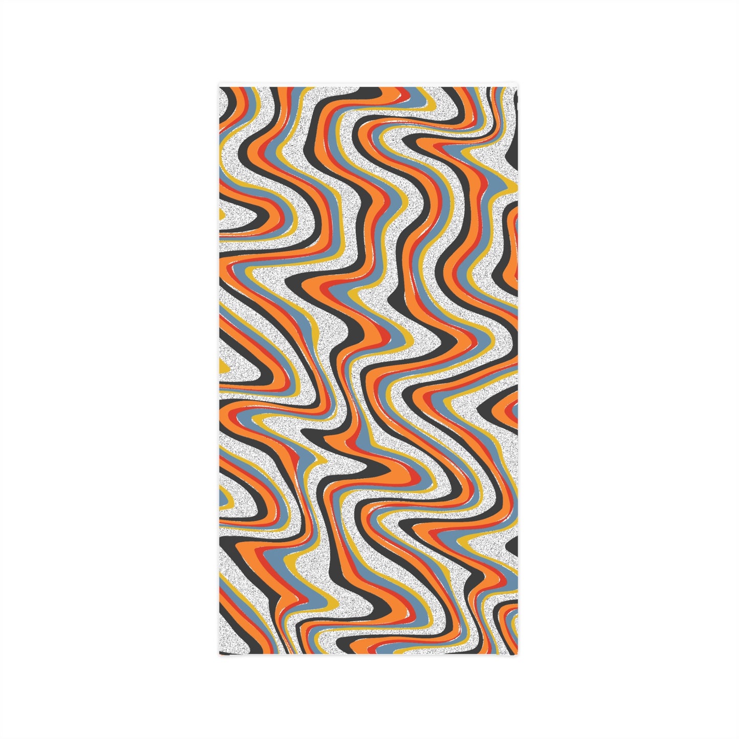 Retro Swirl Neck Gaiter - Psychedelic Orange & Blue Lightweight Face Covering