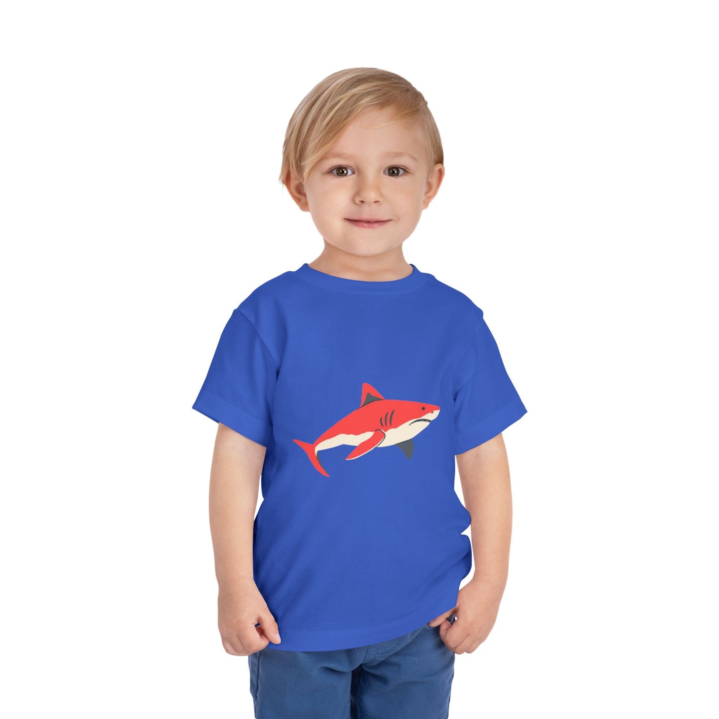 Toddler Tee — Cute Red Shark Graphic Kids Shirt