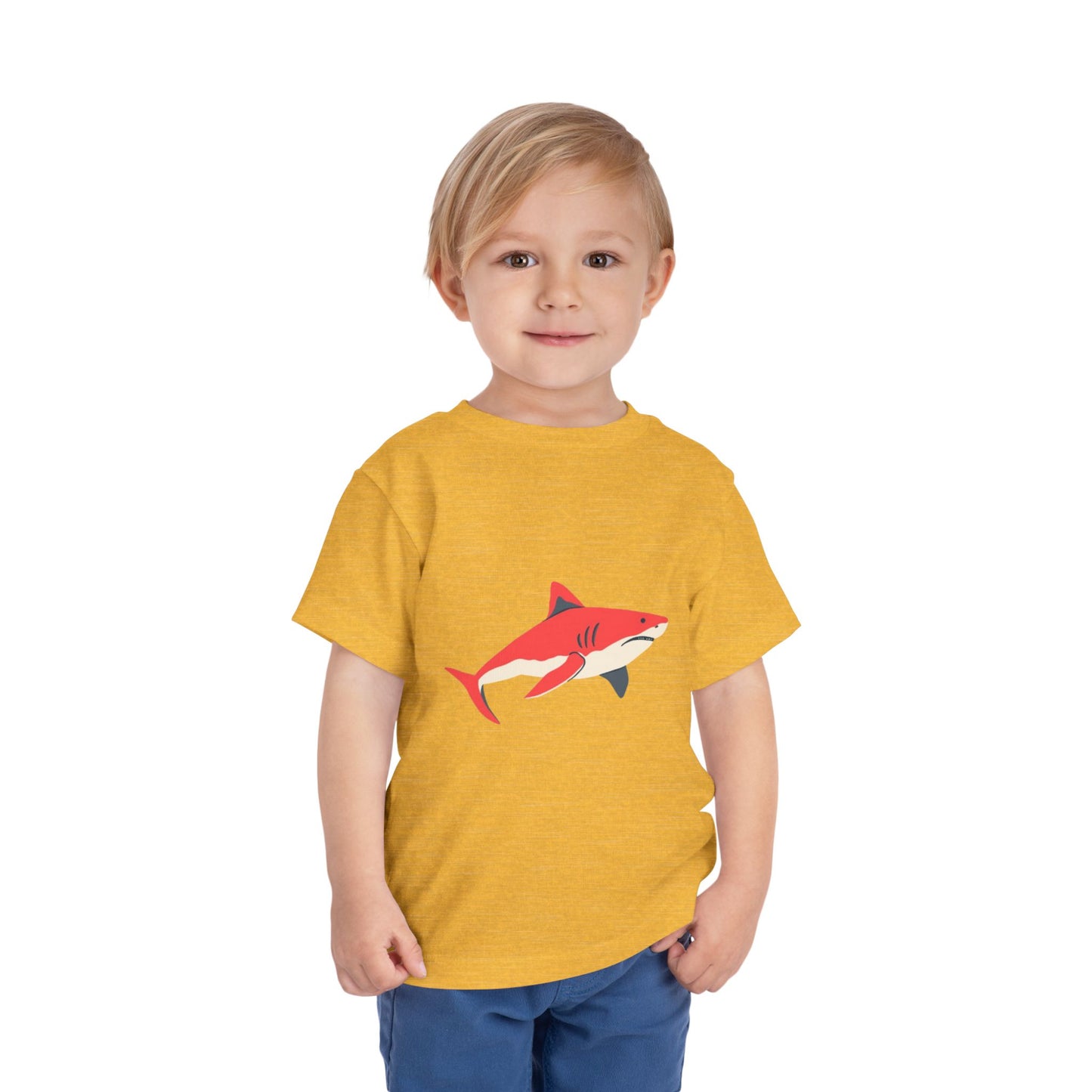 Toddler Tee — Cute Red Shark Graphic Kids Shirt